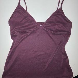 Maroon crop tank top